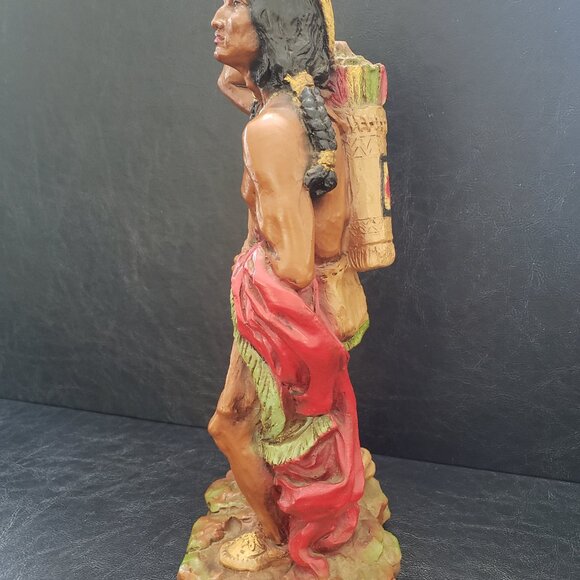 Native American Indian Warrior Brave 14" Statue 1976 Universal Statuary Corp. - Picture 5 of 9